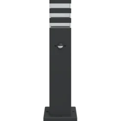 vidaXL udendørs standerlampe med sensor 50 cm aluminium sort