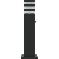 vidaXL udendørs standerlampe med sensor 50 cm aluminium sort