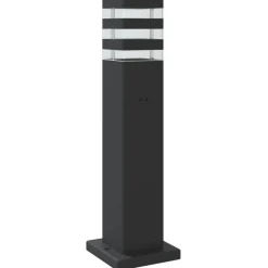 vidaXL udendørs standerlampe med sensor 50 cm aluminium sort