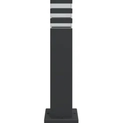 vidaXL udendørs standerlampe 50 cm aluminium sort
