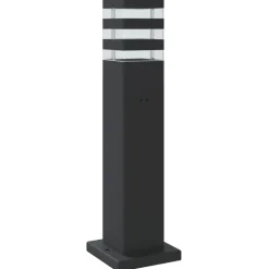 vidaXL udendørs standerlampe 50 cm aluminium sort
