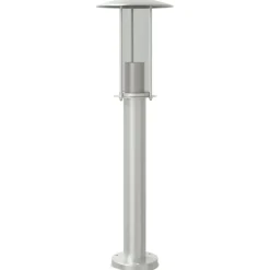 vidaXL udendørs standerlampe 60 cm rustfrit stål sølvfarvet