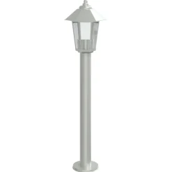 vidaXL udendørs standerlampe 80 cm rustfrit stål sølvfarvet