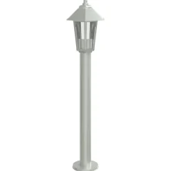 vidaXL udendørs standerlampe 80 cm rustfrit stål sølvfarvet