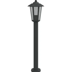 vidaXL udendørs standerlampe 80 cm rustfrit stål sort