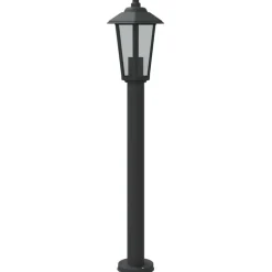 vidaXL udendørs standerlampe 80 cm rustfrit stål sort