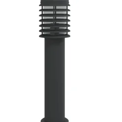 vidaXL udendørs standerlampe med stikkontakt 60 cm rustfrit stål sort