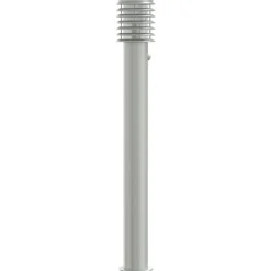 vidaXL udendørs standerlampe med sensor 110 cm rustfrit stål sølv