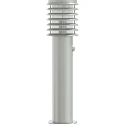 vidaXL udendørs standerlampe med sensor 60 cm rustfrit stål sølvfarvet