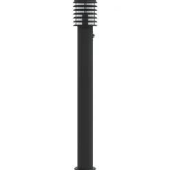 vidaXL udendørs standerlamper 3 stk. sensor 110 cm rustfrit stål sort