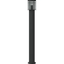 vidaXL udendørs standerlamper 3 stk. sensor 110 cm rustfrit stål sort