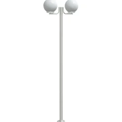 vidaXL udendørs standerlamper 3 stk. 215 cm rustfrit stål sølvfarvet