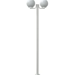 vidaXL udendørs standerlamper 3 stk. 215 cm rustfrit stål sølvfarvet