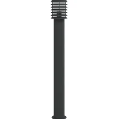 vidaXL udendørs standerlampe 110 cm rustfrit stål sort