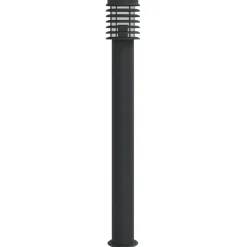 vidaXL udendørs standerlampe 110 cm rustfrit stål sort