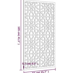 vidaXL udendørs vægdekoration 105x55 cm maurisk design cortenstål