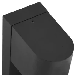 vidaXL Udendørs væglampe Sort 12 x 7 x 15 cm Rustfrit stål