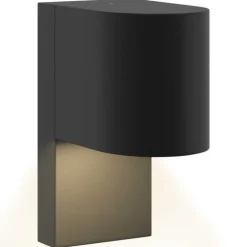 vidaXL Udendørs væglampe Sort 12 x 7 x 15 cm Rustfrit stål
