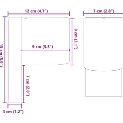 vidaXL Udendørs væglampe Sort 12 x 7 x 15 cm Rustfrit stål