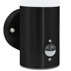 vidaXL Udendørs væglampe Sort 12 x 8,5 x 29 cm