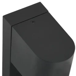vidaXL Udendørs væglampe Sort 12 x 7 x 15 cm Rustfrit stål