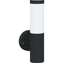 vidaXL Udendørs væglampe Sort 15 x 7,5 x 33 cm