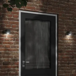 vidaXL udendørs væglampe trykstøbt aluminium sort