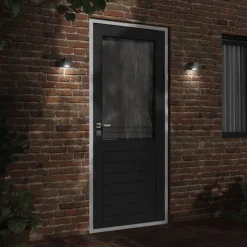 vidaXL udendørs væglampe trykstøbt aluminium sort