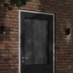 vidaXL udendørs væglamper 2 stk. trykstøbt aluminium sort