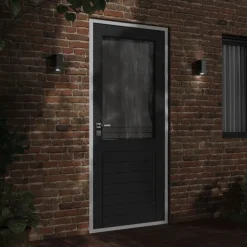 vidaXL udendørs væglamper 2 stk. trykstøbt aluminium sort