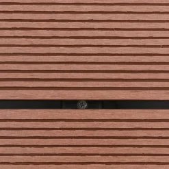 vidaXL udendørsbruser med bakke WPC rustfrit stål