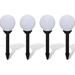 vidaXL udendørslamper 4 stk. LED 15 cm med jordspyd