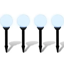 vidaXL udendørslamper 4 stk. LED 15 cm med jordspyd