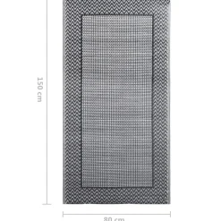 vidaXL udendørstæppe 80x150 cm PP grå