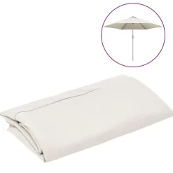 vidaXL udskiftningsdug til parasol 300 cm sandfarvet