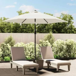 vidaXL udskiftningsdug til parasol 300 cm sandfarvet