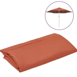 vidaXL udskiftningsdug til parasol 300 cm terrakotta