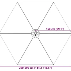 vidaXL udskiftningsdug til parasol 300 cm terrakotta