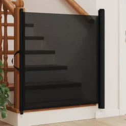 vidaXL udtrækkelig låge til kæledyr 82,5x125 cm sort