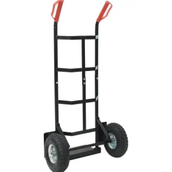 vidaXL Udvidelig håndvogn Sort og rød 57 x 46 x 113 cm Stål