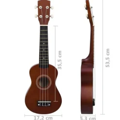 vidaXL ukulelesæt sopran med taske til børn 21