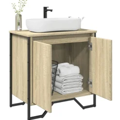 vidaXL underskab til håndvask 60x35x60 cm konstrueret træ sonoma-eg