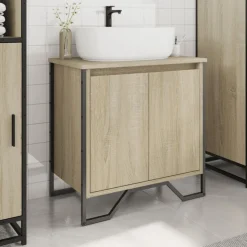 vidaXL underskab til håndvask 60x35x60 cm konstrueret træ sonoma-eg