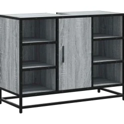 vidaXL underskab til håndvask 80x33x60 cm konstrueret træ grå sonoma