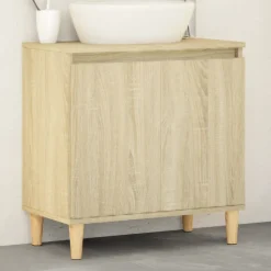 vidaXL underskab til håndvask 58x33x60 cm konstrueret træ sonoma-eg