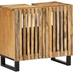 vidaXL underskab til vask 62x34x58 cm massivt ru mangotræ