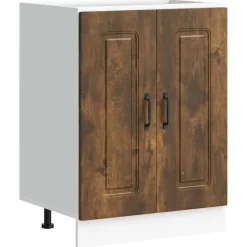 vidaXL underskab til vask Kalmar 60x46x81,5cm konstrueret træ røget eg
