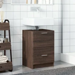 vidaXL underskab 40x37x59 cm konstrueret træ brun egetræsfarve