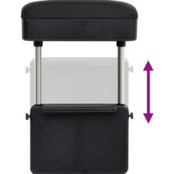 vidaXL universelt armlæn til bil 23x8x(30-38) cm ABS sort