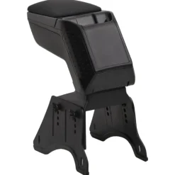 vidaXL universelt armlæn til bil 13x33x(33-53) cm ABS sort